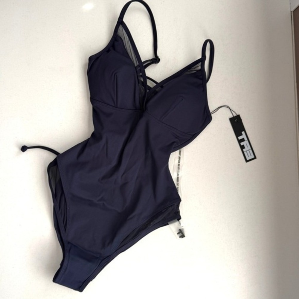 TA3 Navy One-Piece Swim Suit